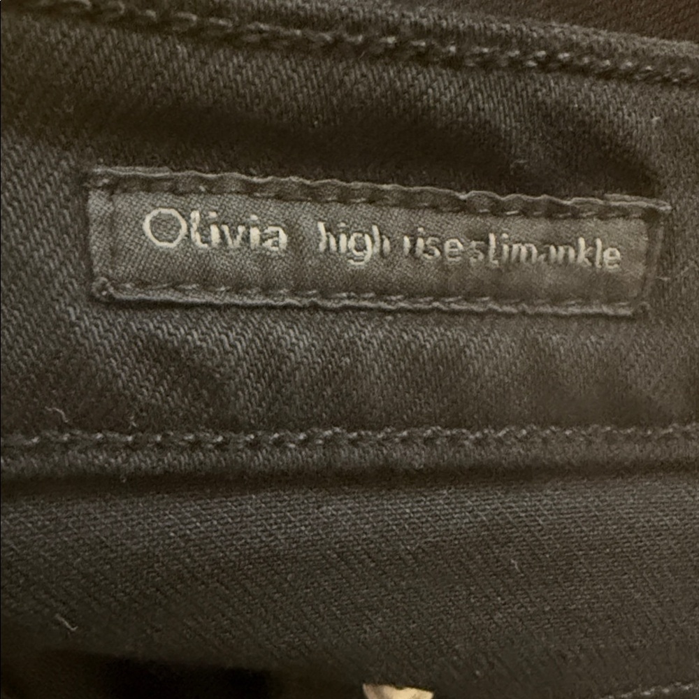 Citizens Of Humanity Black Ankle Jeans Raw Hem 5 Pockets - Picture 5 of 7